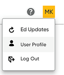 Username drop-down list