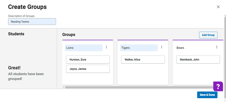 Create Groups