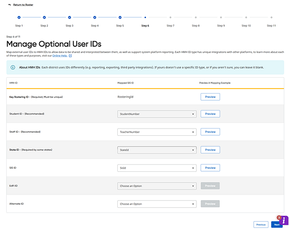 Manage User IDs page