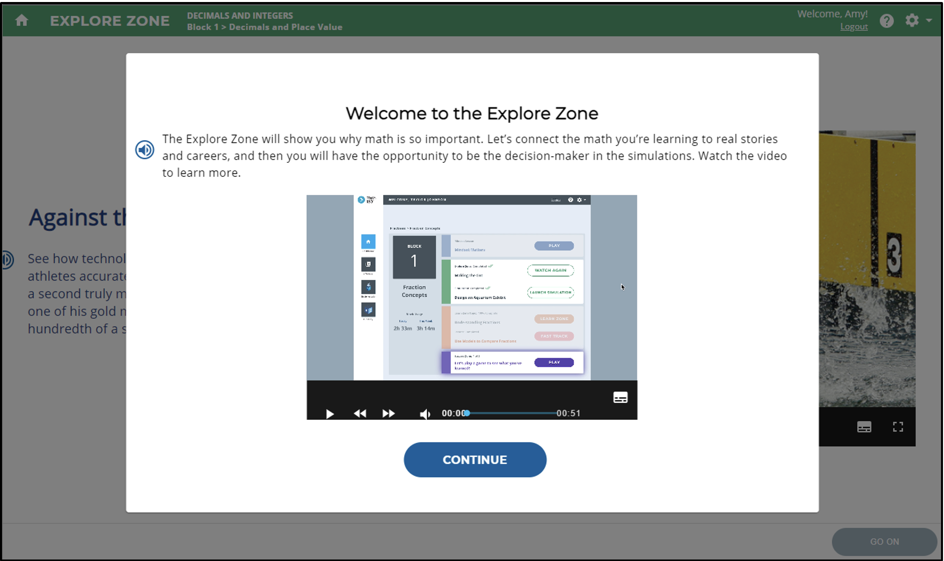 Zone App Math Explore Zone in Math 180 (HMH Ed Student)