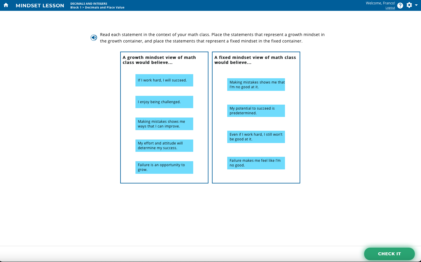 Math 180 on HMH Ed Students The Student Dashboard