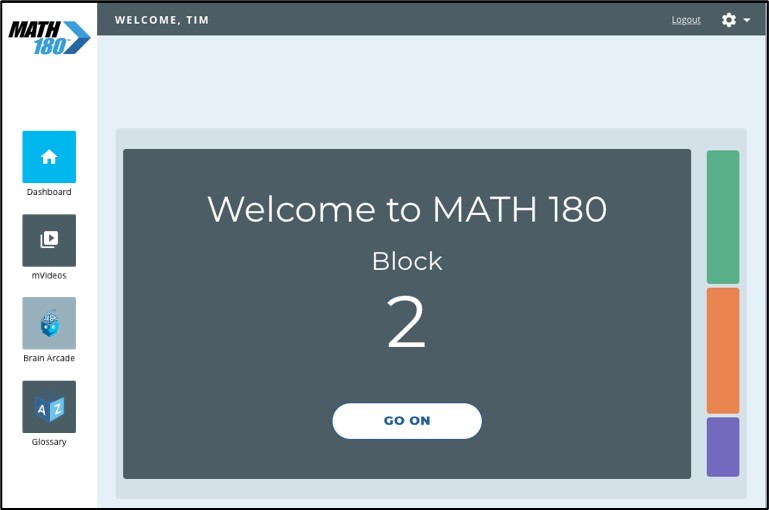 Full 180 Math Topic and Block Completion in Math 180 (HMH Ed Student)