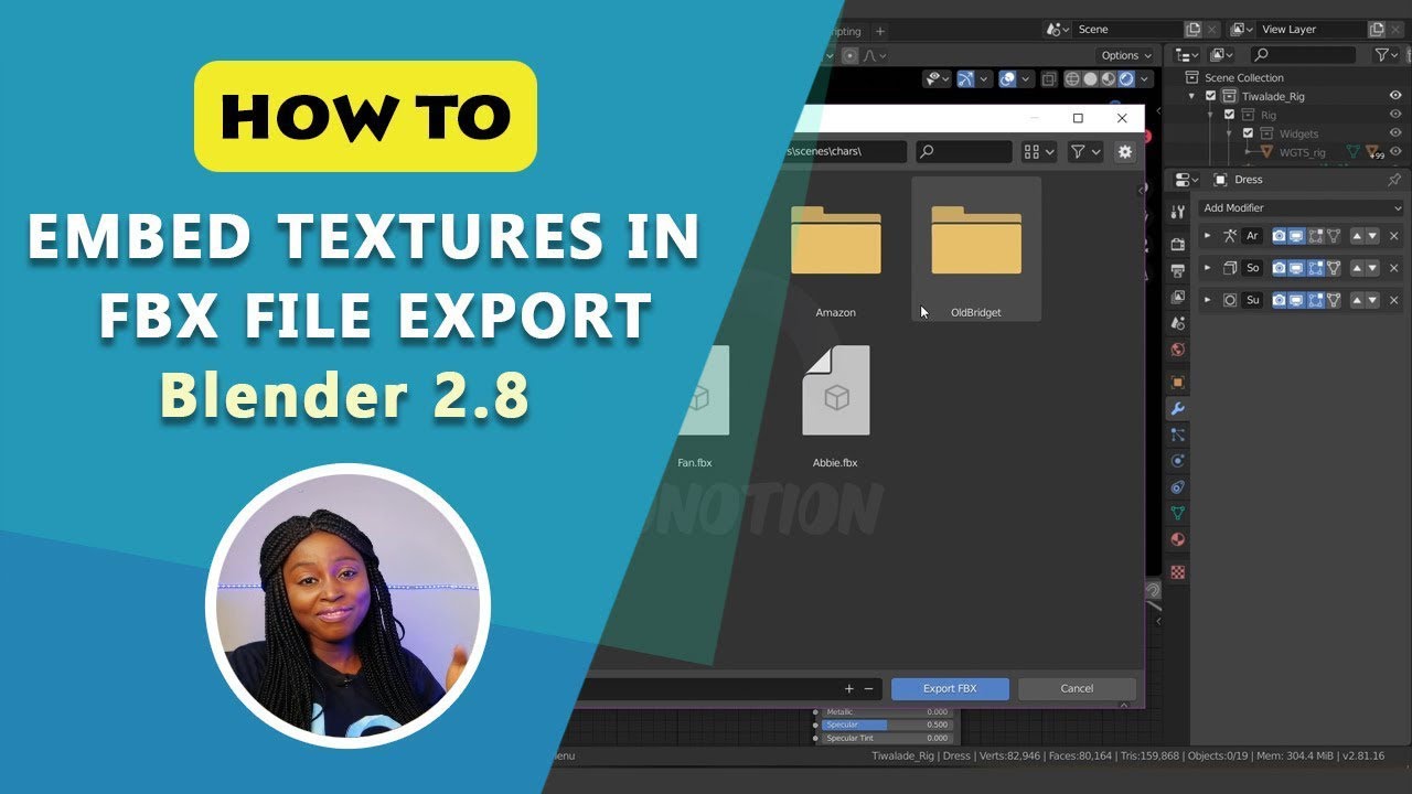 How To Embed Textures In FBX File Export in Blender
