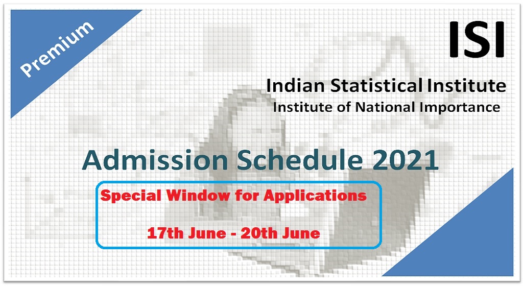 URGENT: ISI Application Deadline extended until 20th June