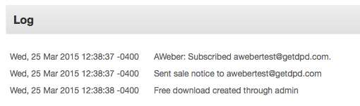 AWeber Logging