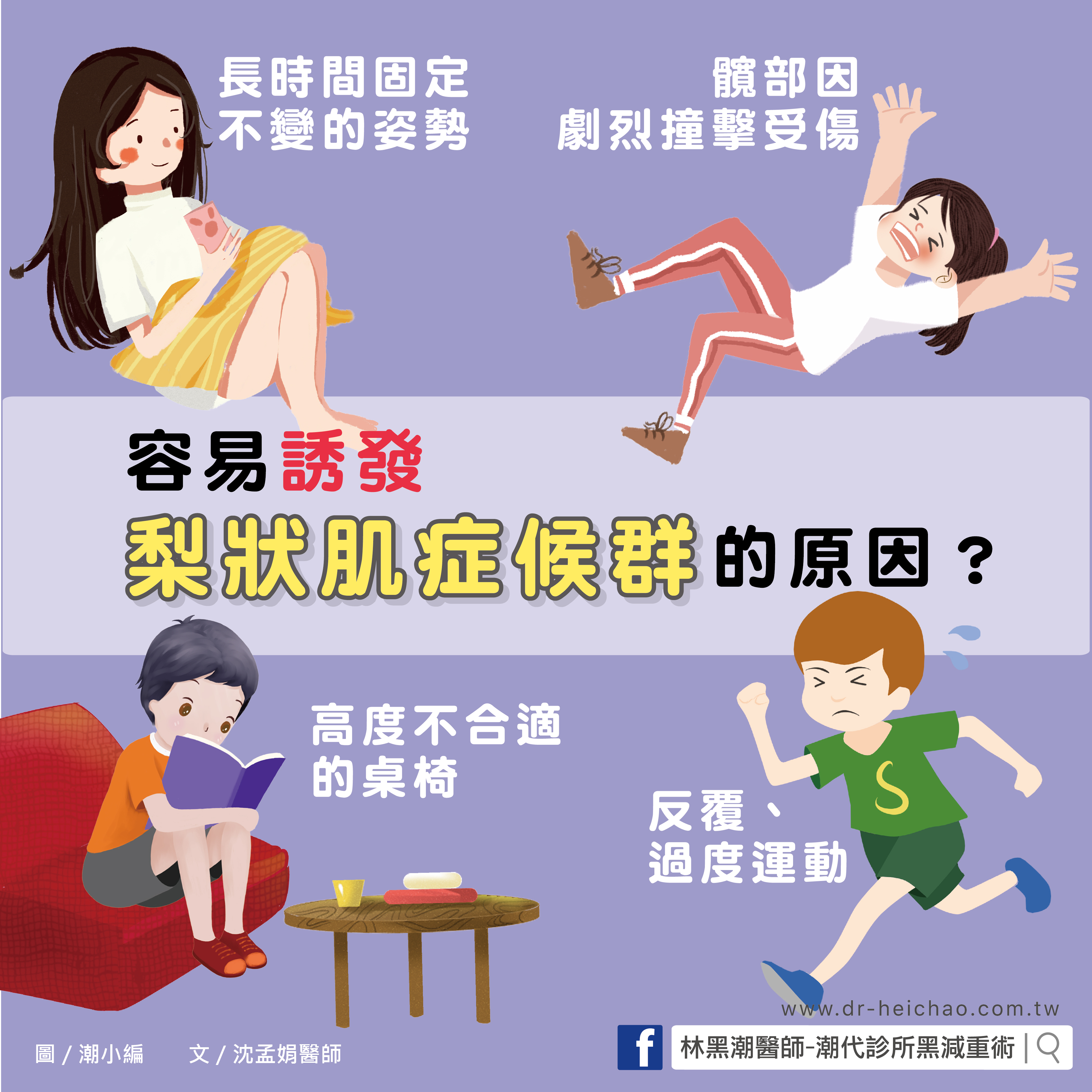 屁股痛痛麻麻的 淺談梨狀肌症候群 文 沈孟娟醫師 潮代診所林黑潮減肥減重瘦身門診健康減重