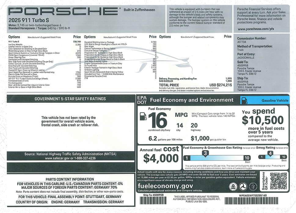 Porsche Dream Giveaway