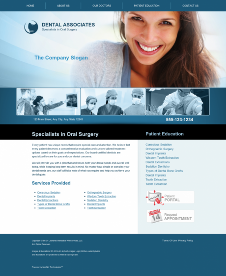 Oral Surgery Website Preview #1