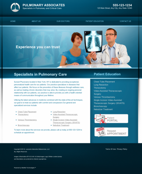 Pulmonary Disease Website Preview #3