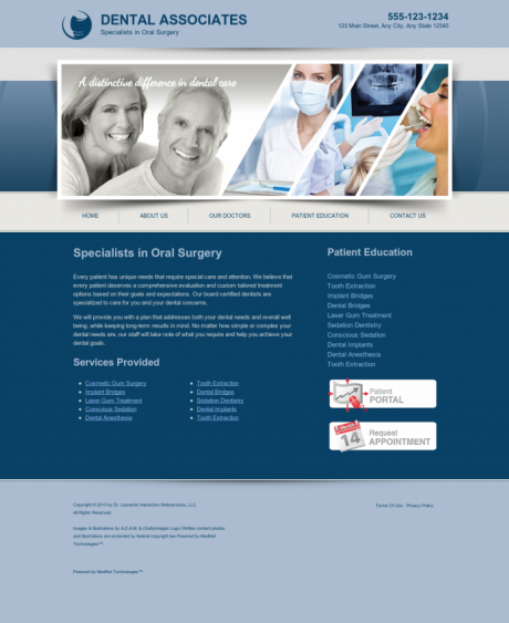 Oral Surgery Website Preview #2