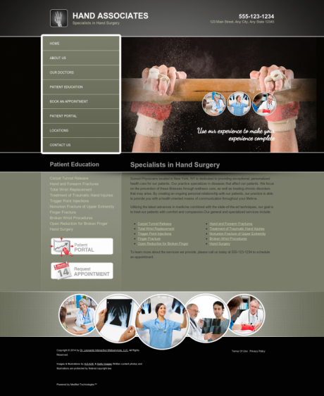 Hand Surgery Website Preview #1