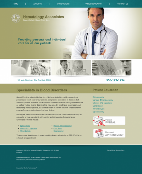 Hematology Website Preview #1