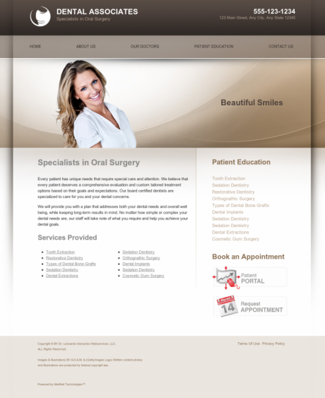 Oral Surgery Website Preview #5