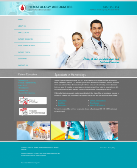 Hematology Website Preview #2
