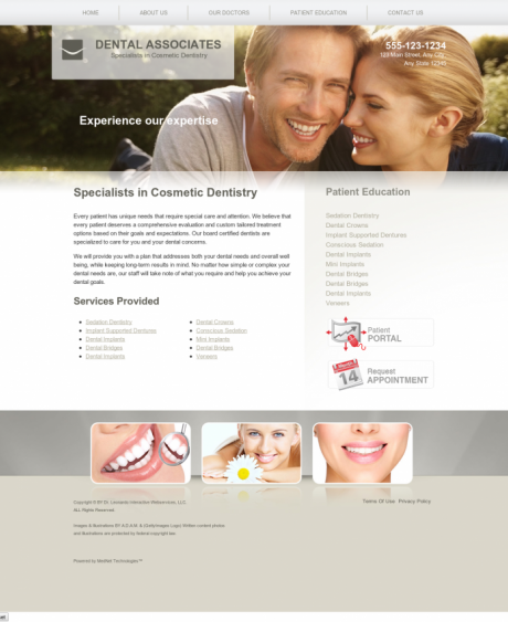 Cosmetic Dentistry Website Preview #3