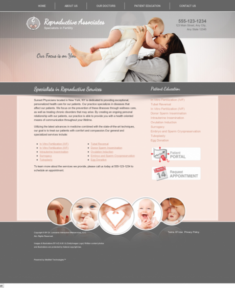 Reproductive Services Website Preview #1