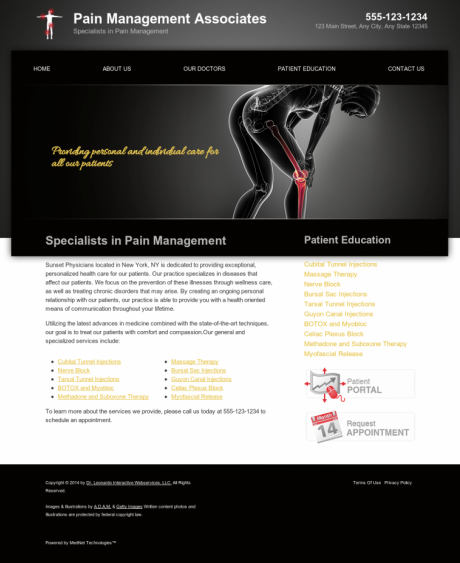 Pain Medicine Website Preview #4