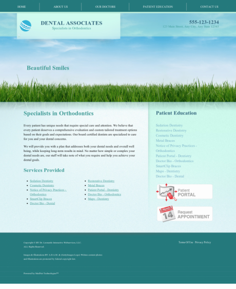 Orthodontics Website Preview #3