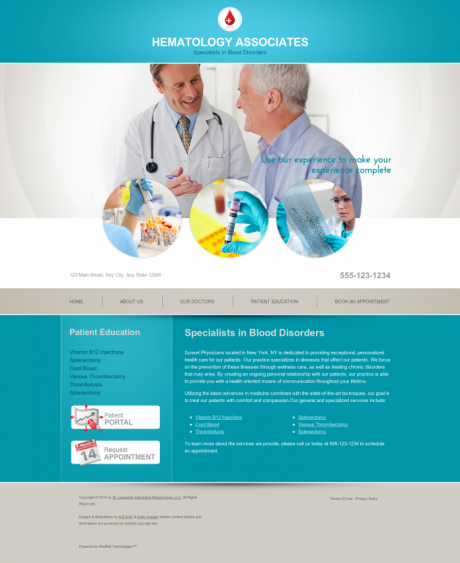 Hematology Website Preview #3