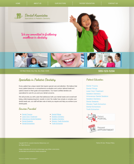 Pediatric Dentistry Website Preview #2