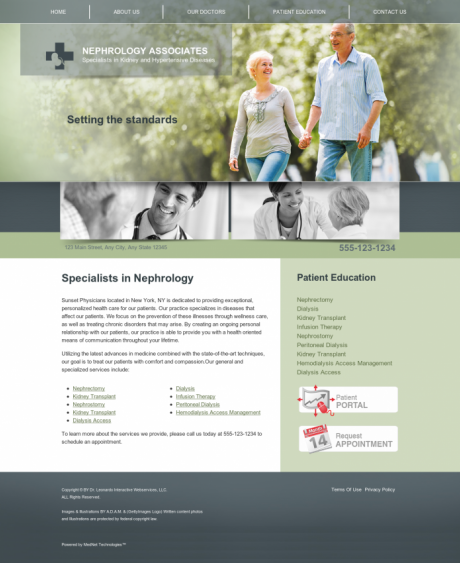 Nephrology Website Preview #1
