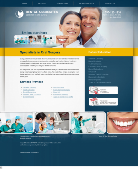 Oral Surgery Website Preview #3