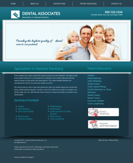 General & Family Dentistry Website Preview #3