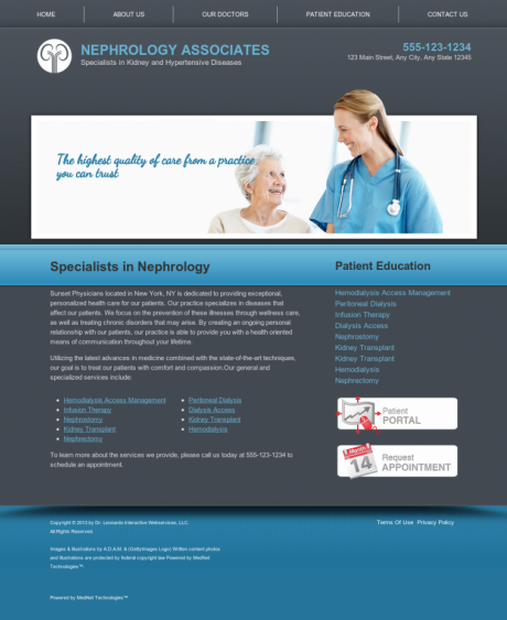 Nephrology Website Preview #2