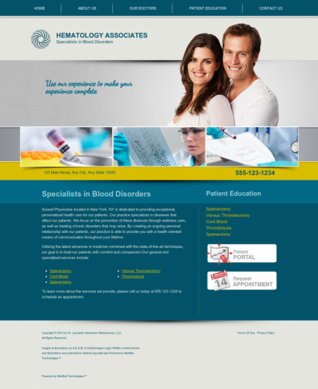 Hematology Website Preview #4