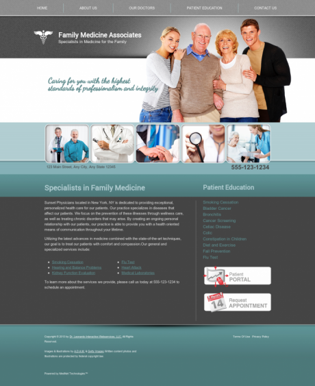 Family Medicine Website Preview #2
