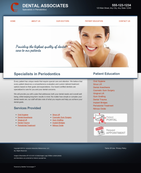 Periodontics Website Preview #2