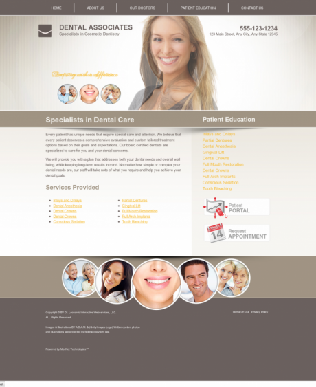 Cosmetic Dentistry Website Preview #4