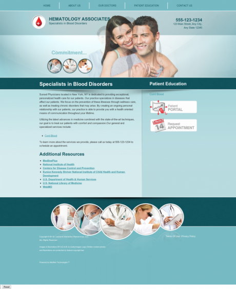 Hematology Website Preview #5