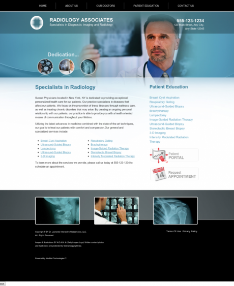 Radiology Website Preview #4