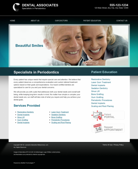 Periodontics Website Preview #3