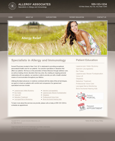 Allergy & Immunology Website Preview #4
