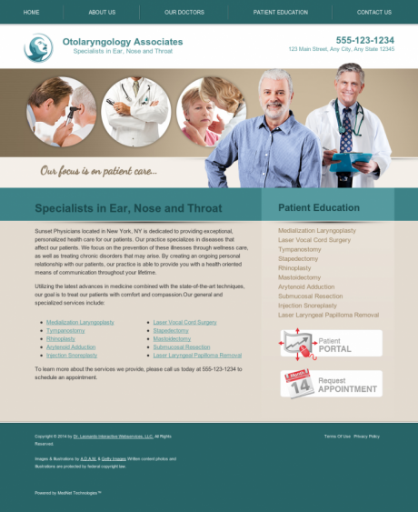 Otolaryngology Website Preview #3