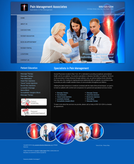 Pain Medicine Website Preview #3