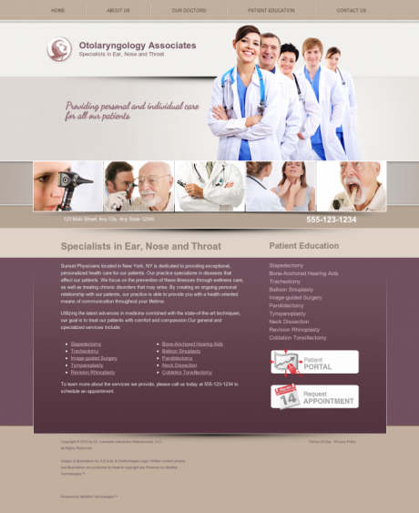 Otolaryngology Website Preview #4