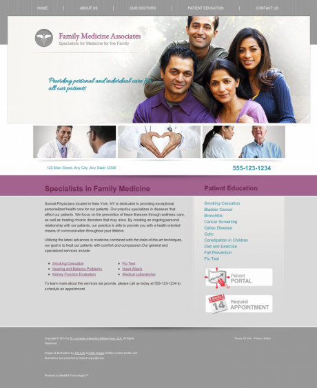 Family Medicine Website Preview #3