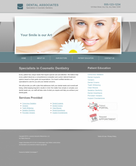 Cosmetic Dentistry Website Preview #5