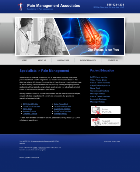 Pain Medicine Website Preview #5