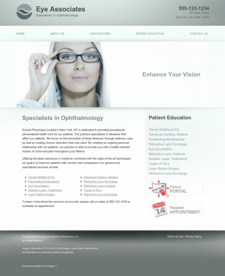 Ophthalmology Website Preview #5