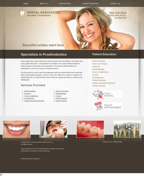 Prosthodontics Website Preview #2