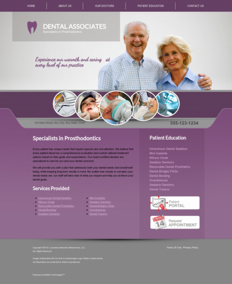 Prosthodontics Website Preview #3