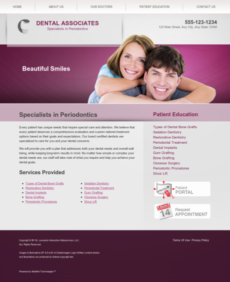 Periodontics Website Preview #4