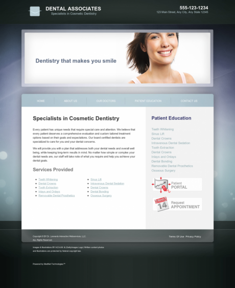 Cosmetic Dentistry Website Preview #6