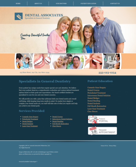 General & Family Dentistry Website Preview #2