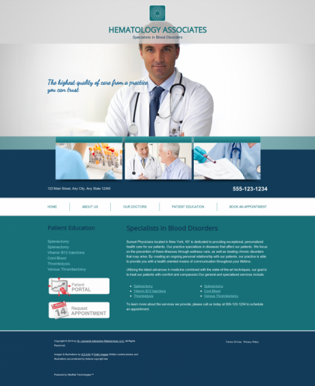 Hematology Website Preview #6
