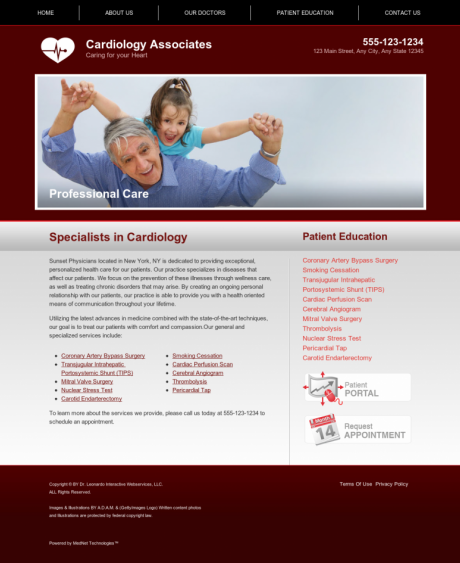 Cardiovascular Website Preview #3